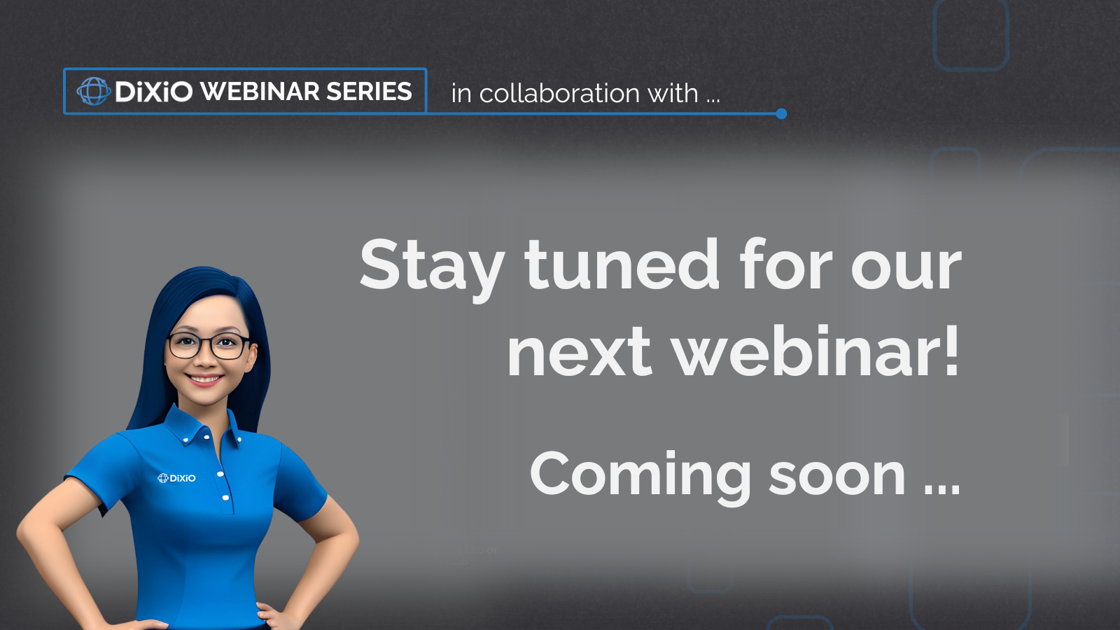 Upcoming webinar